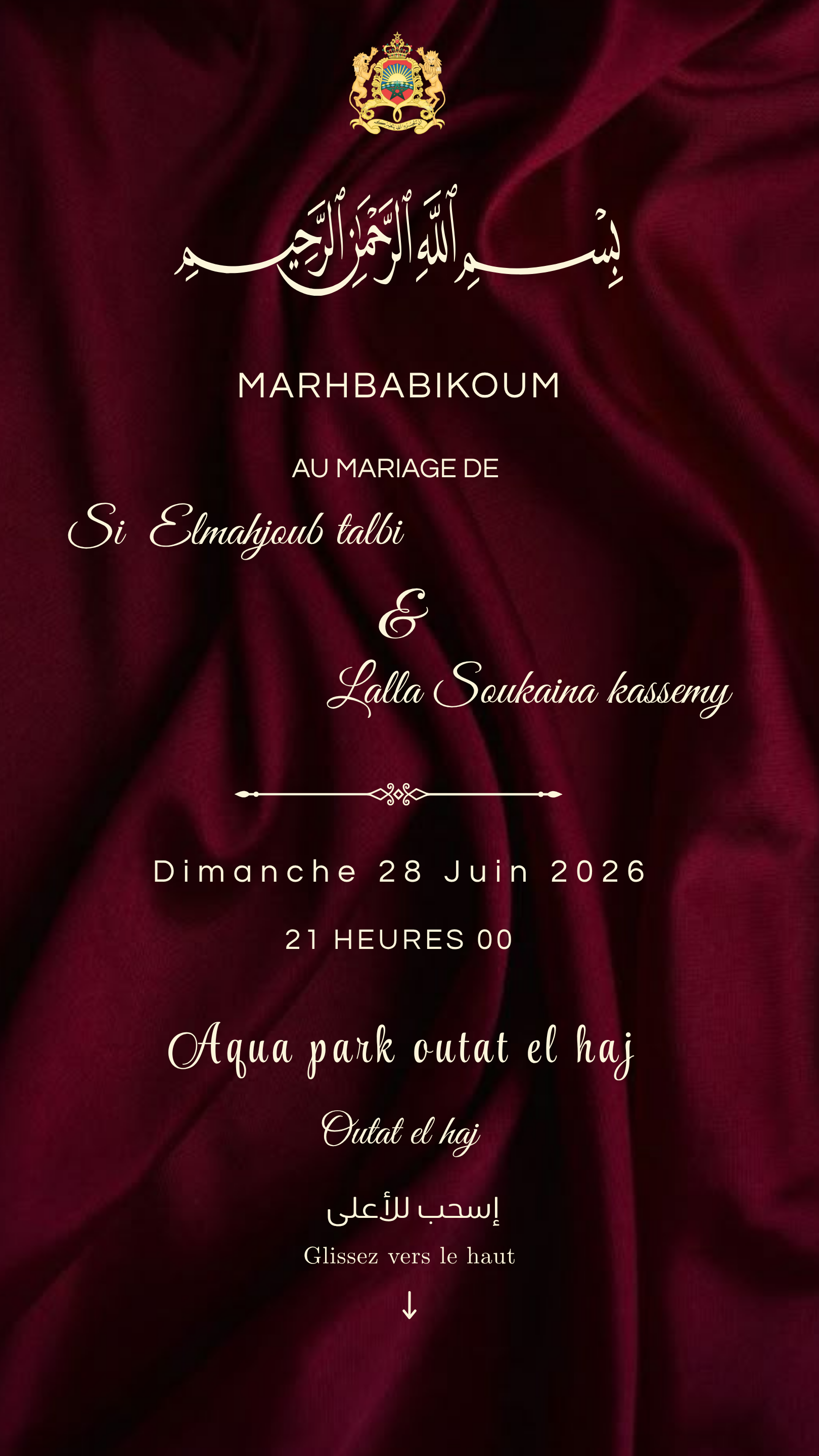 Décor mariage Soukaina et Elmahjoub